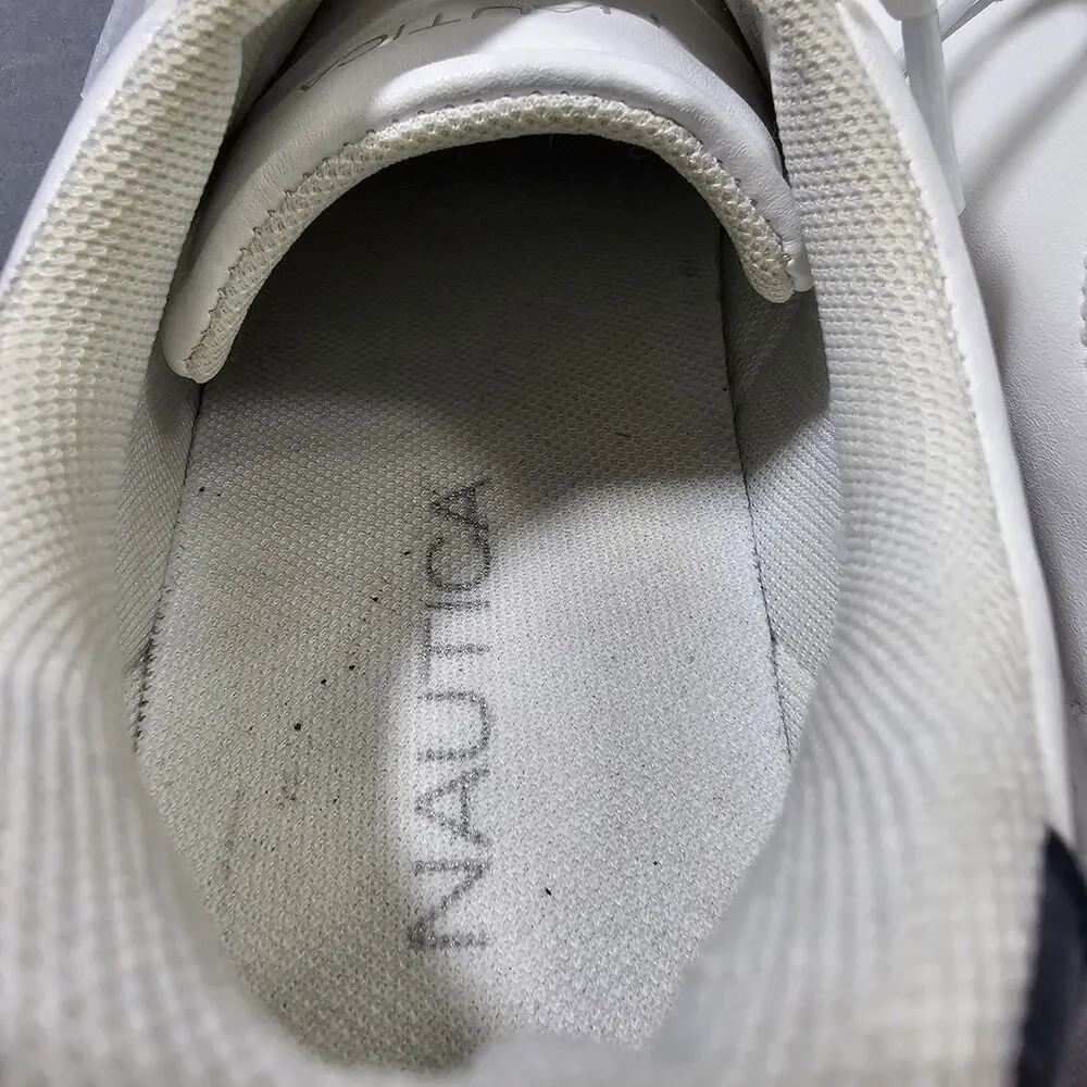 Nautica Alos Men's White Fashion Sneakers Size US 8.5 Low Top Casual Shoes